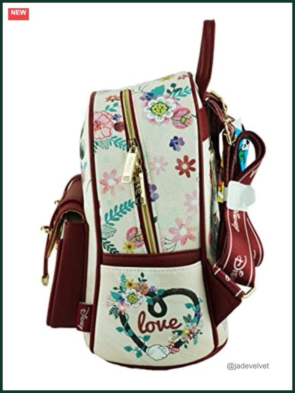 Vegan Leather Mini Backpack Disney Mickey Minnie Mouse Purse View 6